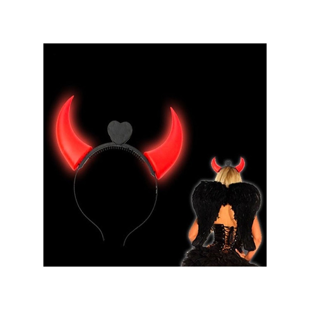 cuernos demonio con luz